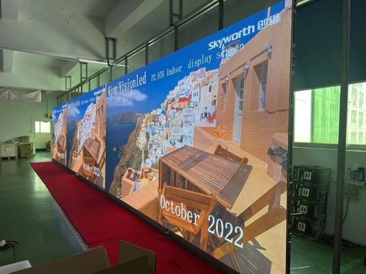 Indoor P2.9 Tahap 500 * 500MM Panel Aluminium 4K Tampilan Billboard Rental Video Wall Party Layar LED Layar