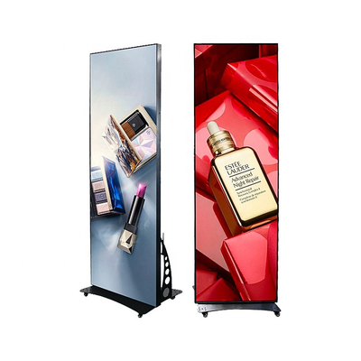 Floor Standing Led Display Movable Mirror Movie Poster Led Screen 12bit