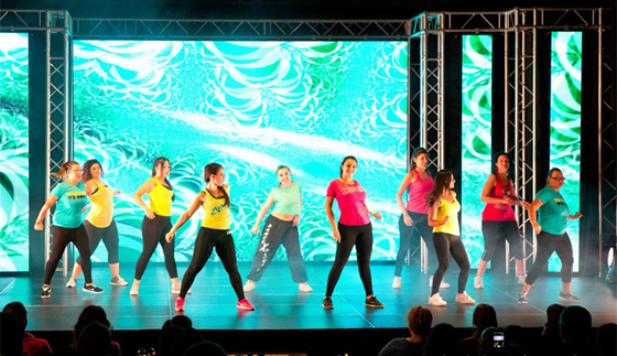500x500mm Indoor Outdoor LED Wall Display Rental P2.6 P2.976 P3.91 Latar Belakang Panggung