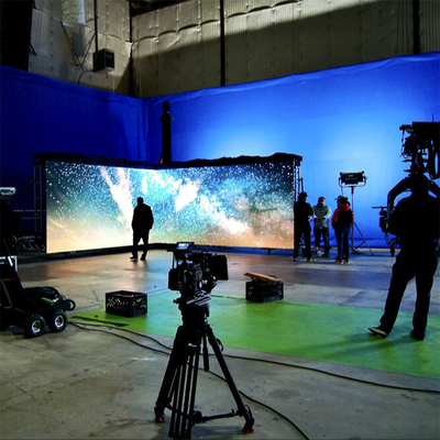 Vfx Vp Produksi Virtual Film Studio Dinding Layar LED Immersive 7680hz Hd P2.6
