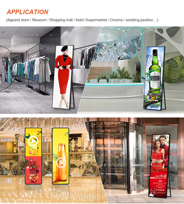 Layar Poster LED Dalam Ruangan Billboard Iklan Penuh Warna P1.835 P2.5 Hd Tampilan LED Berdiri