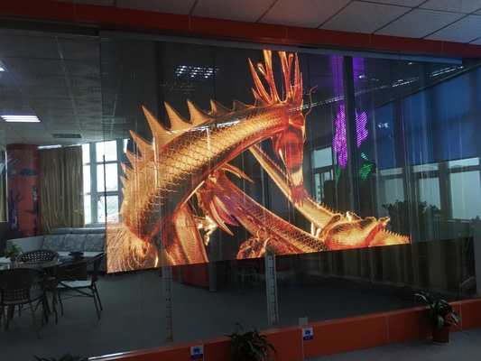 Panel Led Transparan 4K Led Video Wall Tiles P3.91 Iklan Publisitas Aluminium