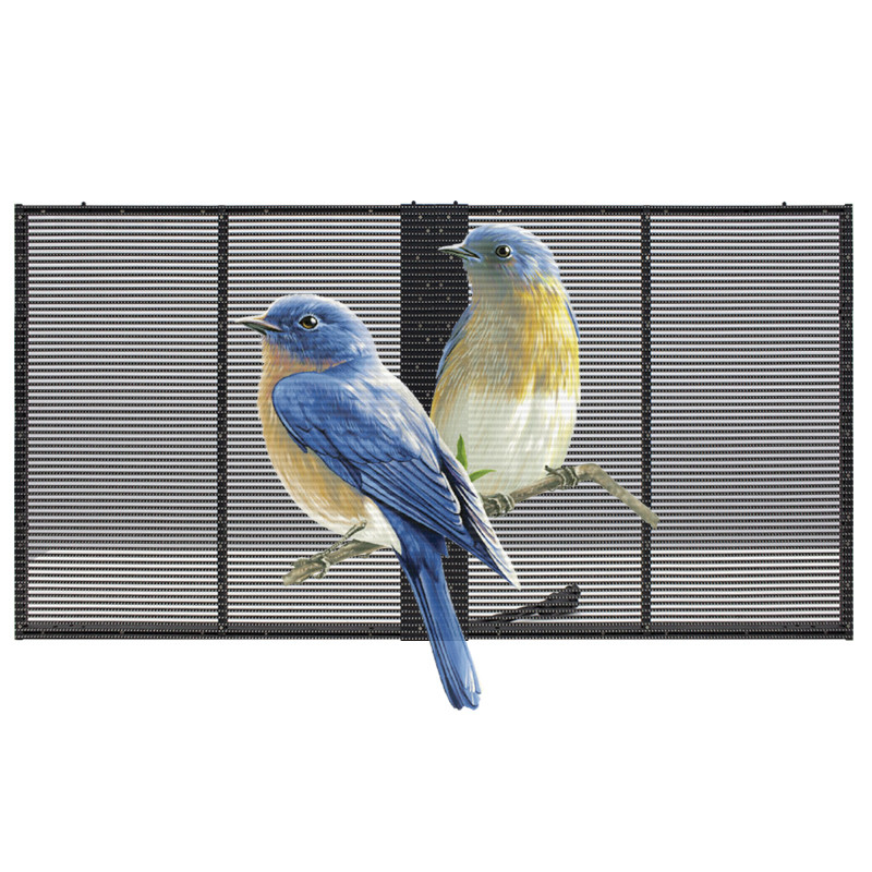 Full Color Super Slim Bright Flexible Led Display Panel Tirai Kaca P2.6-7.82mm