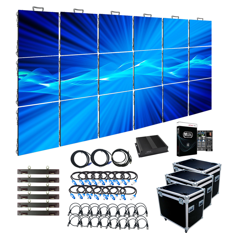 Hd Ringan Kecerahan Tinggi Dinding Video LED Tahan Air Ip65 Acara Luar Ruangan P3.91